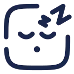 Sleeping Square SVG Icon